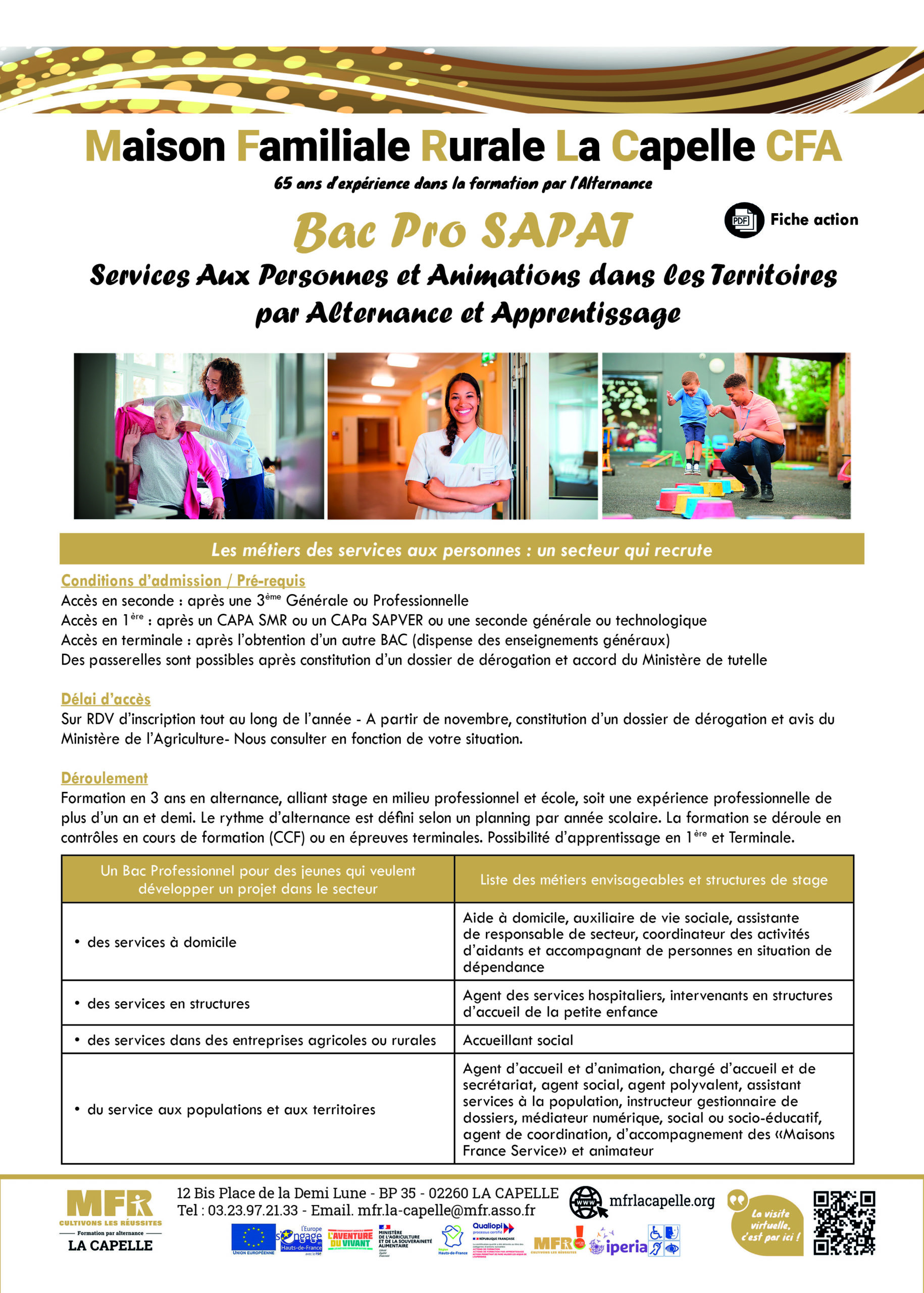 Fiche formation Bac pro SAPAT