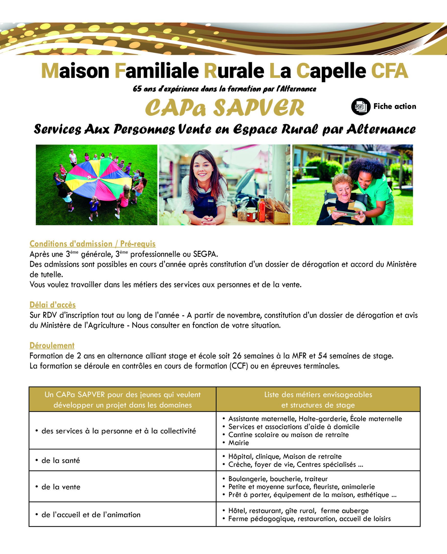 Fiche formation CAPa SAPVER